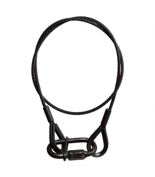 Black 5 mm Steel Rope with 2 x Thimble Eyes