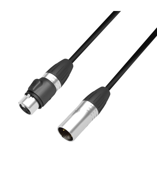 Adapter DMX Cable | Adam Hall® XLR 3-pole Female x XLR 5-pole Male IP65 | 0.2 m