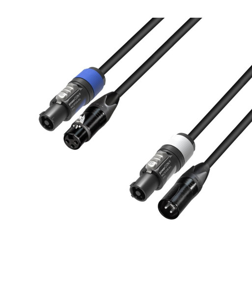 Hybrid Cable | DMX Neutrik® 3-pole XLR x powerCON® | 3 m