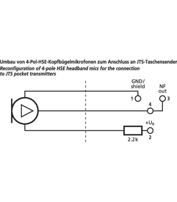 Headset mikrofon - HSE-300/SK Monacor