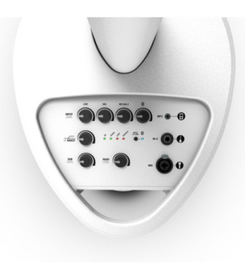 LD Systems Ultra Portable Column PA System with Mixer and Bluetooth white