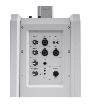 LD Systems Portable Column PA System with Mixer and Bluetooth white