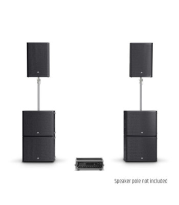 LD Systems 2 x 15" passive PA Speaker + 4 x 18" passive Subwoofer + Amping Rack