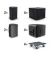 LD Systems 2 x 15" powered PA Speaker + 4 x 18" powered Subwoofer