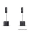 LD Systems 2 x double 8" passive PA Speaker + 2 x 18" passive Subwoofer + Amping Rack