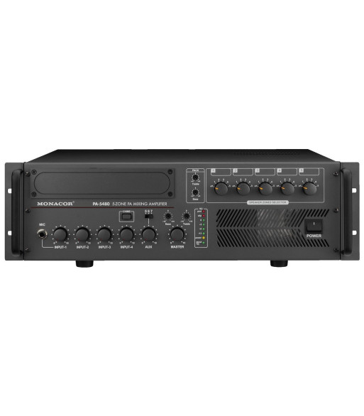 100V zoneforstærker 480Wrms - PA-5480 MONACOR