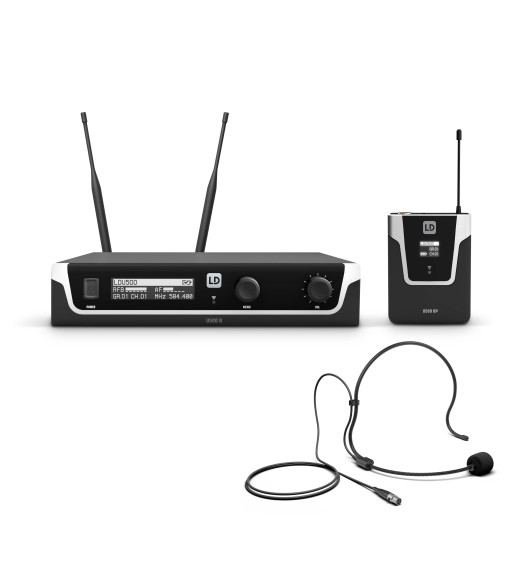 LD Systems Wireless Microphone System with Bodypack and Headset - 823 _ 832 MHz + 863 _ 865 MHz.