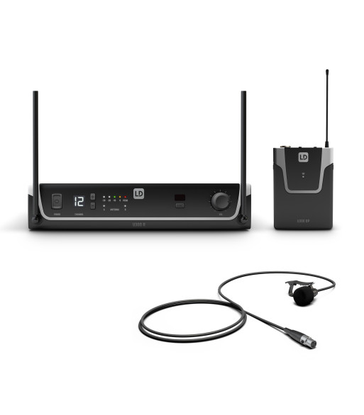 LD Systems Wireless Microphone System with Bodypack and Lavalier Microphone - 584 - 608 MHz