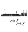 LD Systems Wireless Microphone System with 2 x Bodypack and 2 x Lavalier Microphone