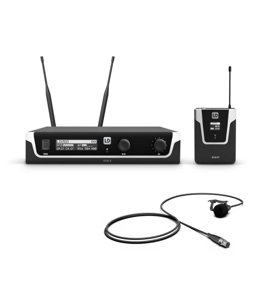 LD Systems Wireless Microphone System with Bodypack and Lavalier Microphone - 655 _ 679 MHz.