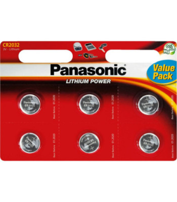 Batteri lithium (x6) - CR-2032/6 PANASONIC