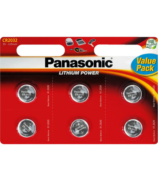 Batteri lithium (x6) - CR-2032/6 PANASONIC