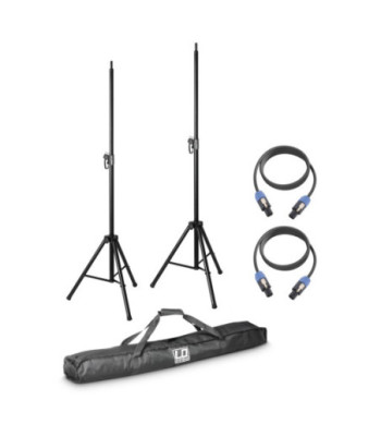 LD Systems 2 x Speaker Stand with Transport Bag + 2 x Speaker Cable 5 m for DAVE 8 Systems