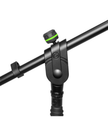 Gravity Microphone Stand with Folding Tripod Base and 2-Point Adjustment Telescoping Boom