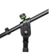 Gravity Microphone Stand with Folding Tripod Base and 2-Point Adjustment Telescoping Boom