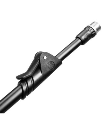 Gravity Microphone Stand with Folding Tripod Base and 2-Point Adjustment Telescoping Boom