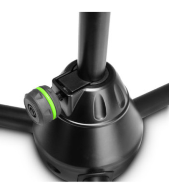 Gravity Microphone Stand with Folding Tripod Base and 2-Point Adjustment Telescoping Boom