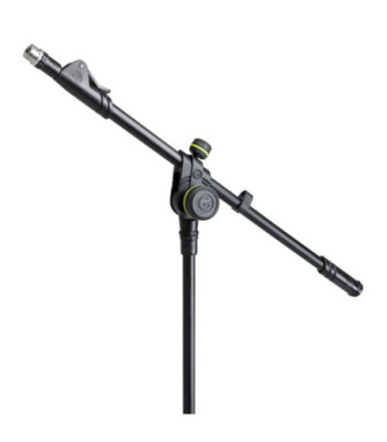 Gravity Short Microphone Stand with Folding Tripod Base and 2-Point Adjustment Telescoping Boom