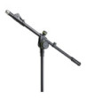 Gravity Short Microphone Stand with Folding Tripod Base and 2-Point Adjustment Telescoping Boom