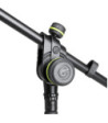 Gravity Short Microphone Stand with Round Base and 2-Point Adjustment Telescoping Boom