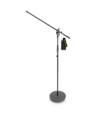 Gravity Microphone Stand with Round Base and 2-Point Adjustment Boom