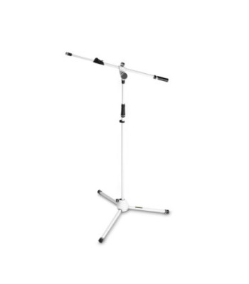 Gravity Microphone Stand with Folding Tripod Base and 2-Point Adjustment Telescoping Boom