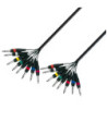 Studio Loom Cable | Adam Hall® 8 Jack TS x 8 Jack TS | 3 m