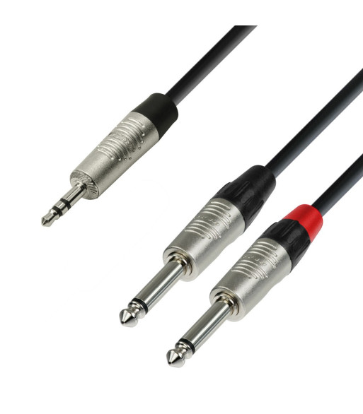 Y-Cable | Rean® 2 Jack TS x Minijack TRS | 3 m