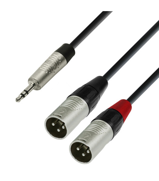 Y-Cable | Rean® 2 x XLR Male x Minijack TRS | 3 m