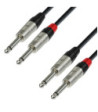 Twin Cable | Rean® 2 Jack TS x 2 Jack TS | 3 m