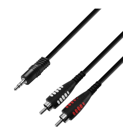 Y-Cable | Adam Hall® 2 RCA x Minijack | 6 m