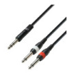 Y-Cable | Adam Hall® 2 Jack TS x Jack TRS | 3 m