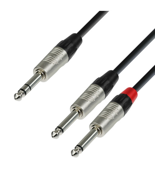 Y-Cable | Rean® 2 Jack TS x Jack TRS | 0.9 m