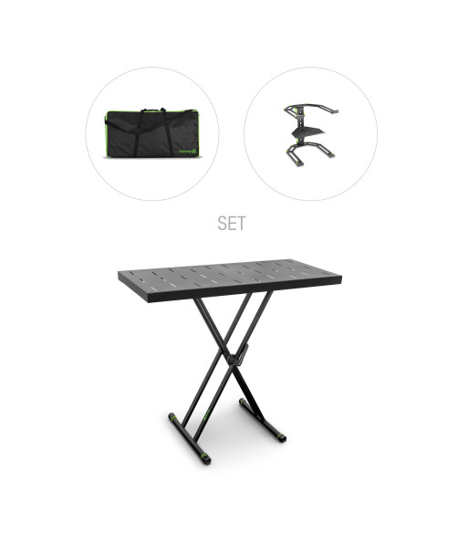 Gravity Keyboard stand X-Form double and support table Set 2