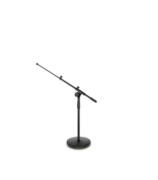 Gravity Short Touring Series Microphone Stand with Round Base and 2-Point Adjustment Telescoping Boom