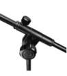 Gravity Short Touring Series Microphone Stand with Round Base and 2-Point Adjustment Telescoping Boom