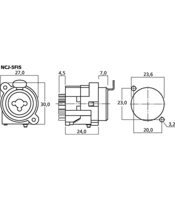Neutrik Combi XLR-jack - NCJ-5FIS NEUTRIK