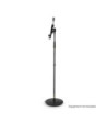 Gravity Traveler tablet holder and microphone stand with round base