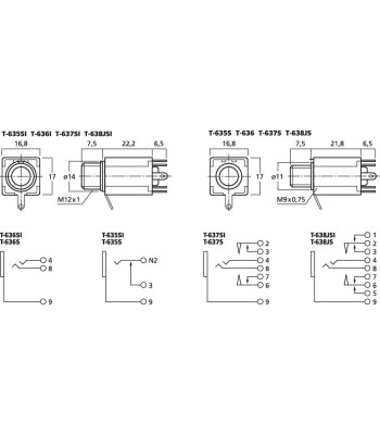 Jackbøsning 6.3mm - T-637SI MONACOR