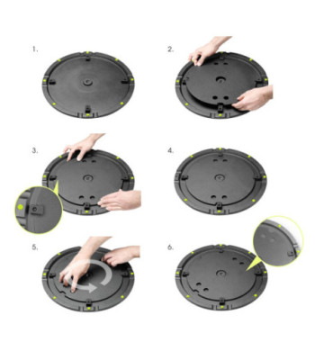 Gravity Round Cast Iron Base for M20 Poles