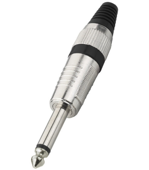 Jackstik 6.3mm mono sort - T-110/SW MONACOR