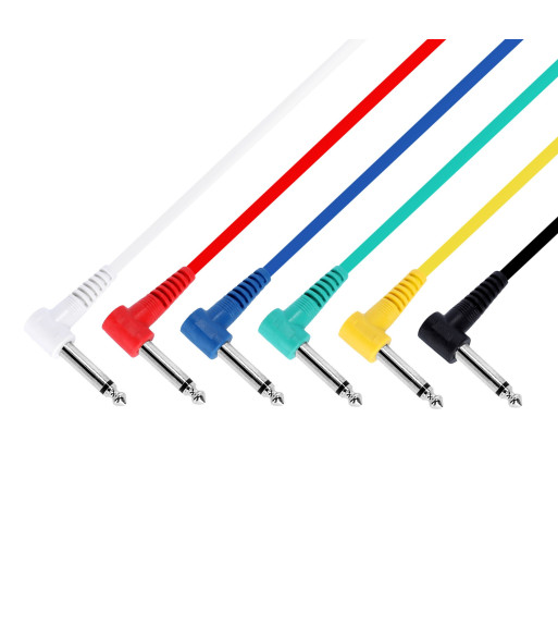Patch Cable | Set of 6 Adam Hall® Jack TS | 0.3 m