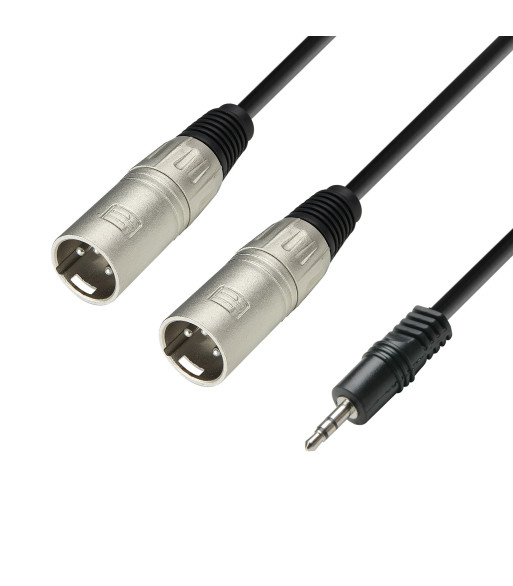 Y-Cable | Adam Hall® 2 XLR Male x Minijack | 6 m