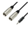 Y-Cable | Adam Hall® 2 XLR Male x Minijack | 1 m