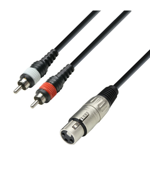 Y-Cable | Adam Hall® 2 RCA x XLR Female | 1 m