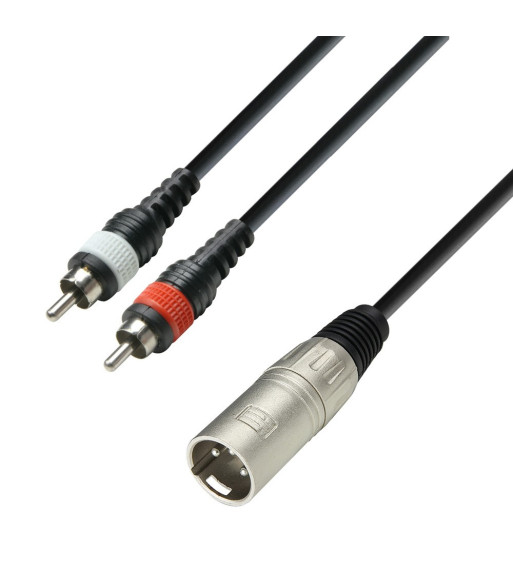 Y-Cable | Adam Hall® 2 RCA x XLR Male | 1 m