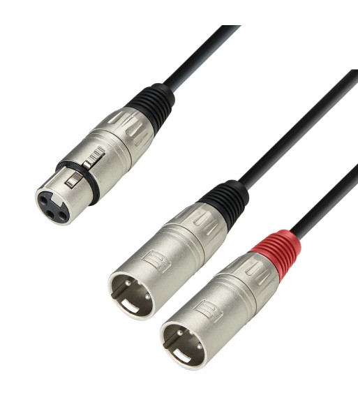 Y-Cable | Adam Hall® 2 XLR Male x XLR Female | 6 m