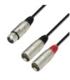 Y-Cable | Adam Hall® 2 XLR Male x XLR Female | 6 m