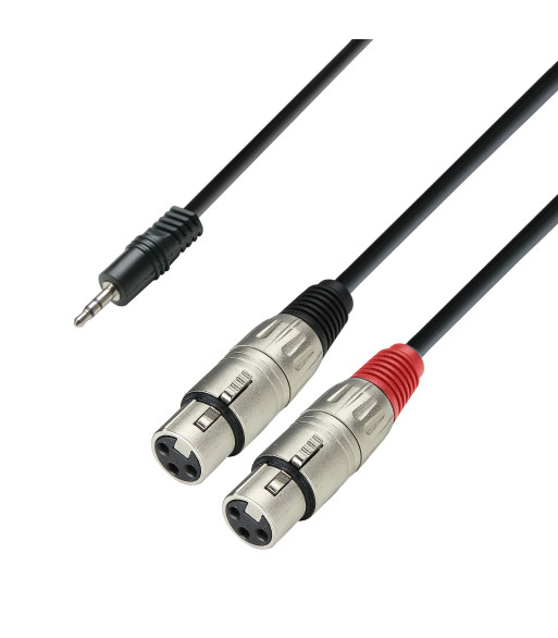 Y-Cable | Adam Hall® 2 XLR Female x Minijack | 6 m