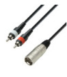 Y-Cable | Adam Hall® 2 RCA x XLR Male | 6 m